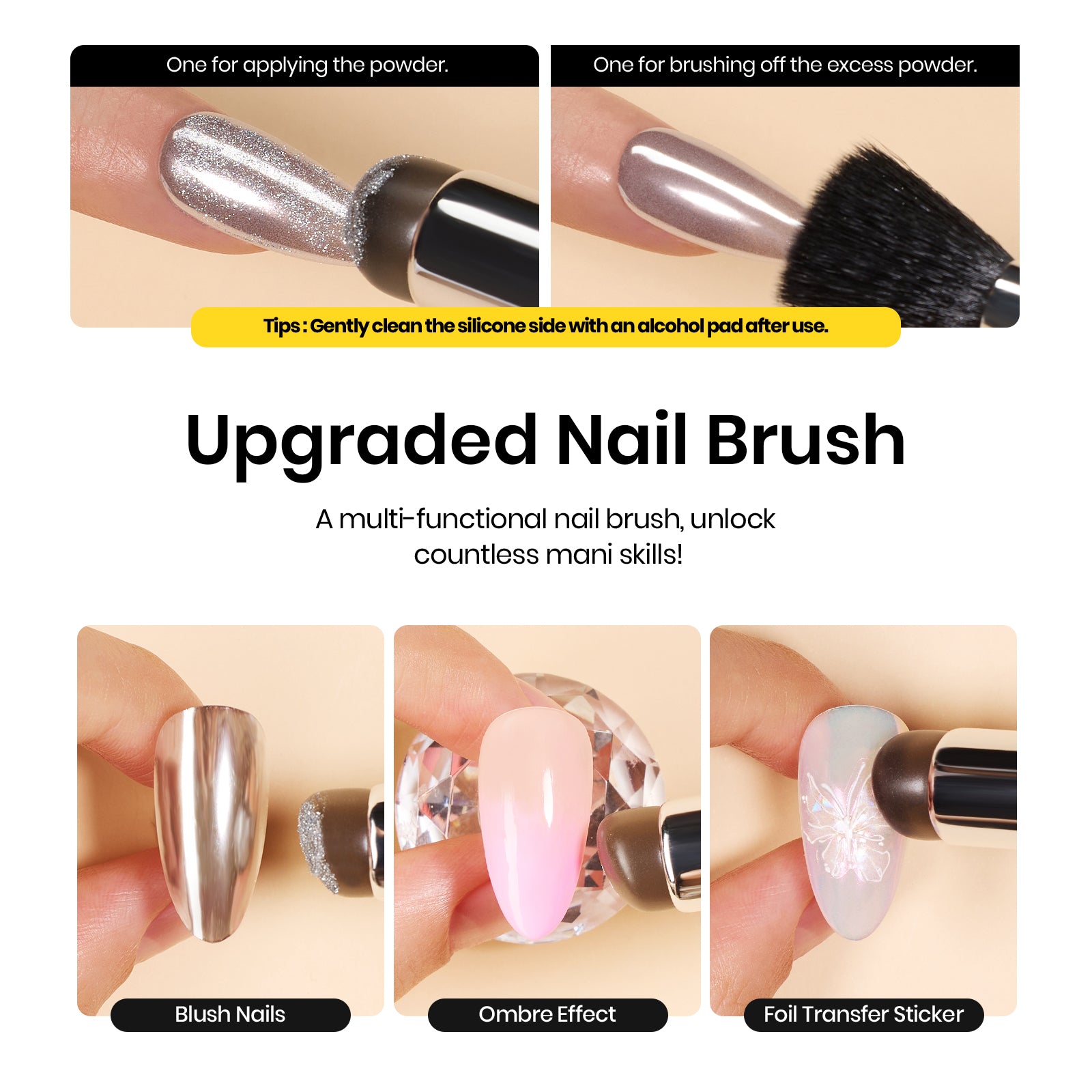 Beetles Stay Shining Gold and Silver Chrome Nail Powder Set