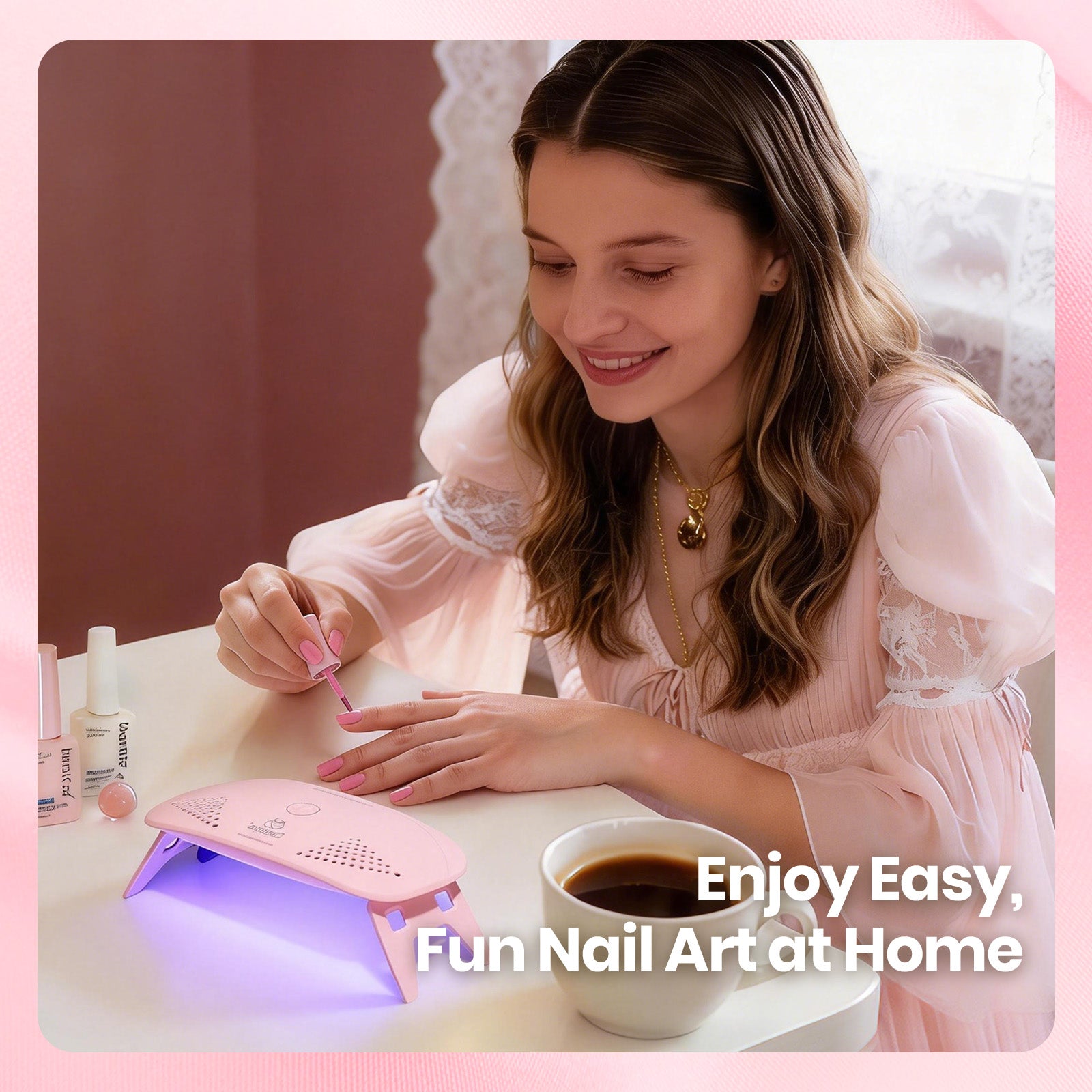 Beetles Stay Shining Timeless Charm HEMA-FREE TPO FREE Gel Nail Kit with UV Light, DIY Salon-Quality at Home
