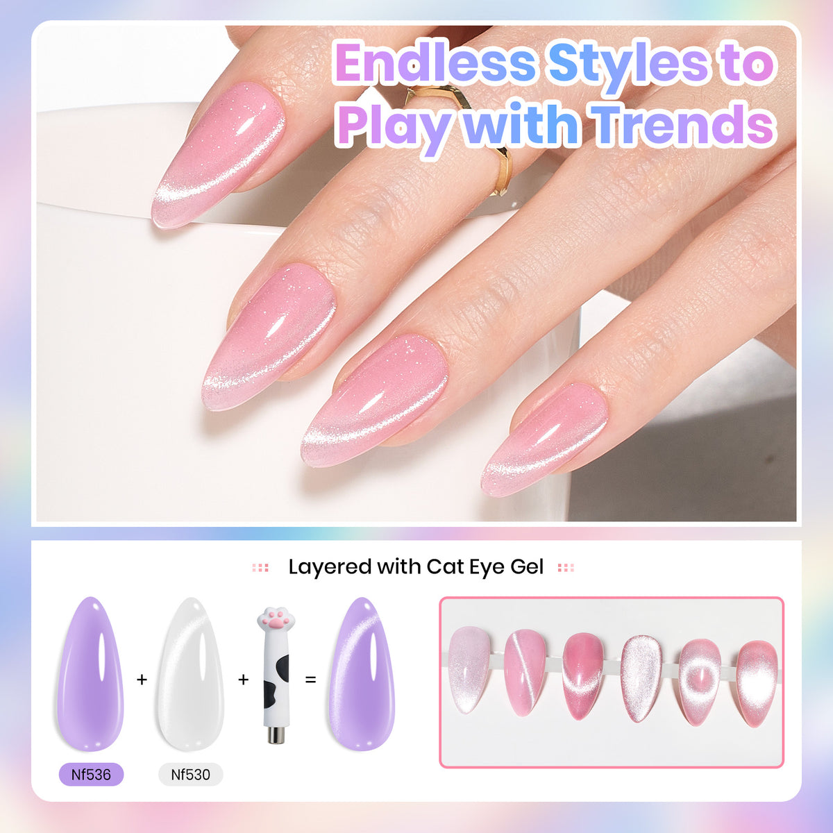 Beetles Gel Nail Starter Kit 20 Colors  Jelly & Cat Eye Gel Polish Set HEMA Free TPO Free All-in-One Mani Kit