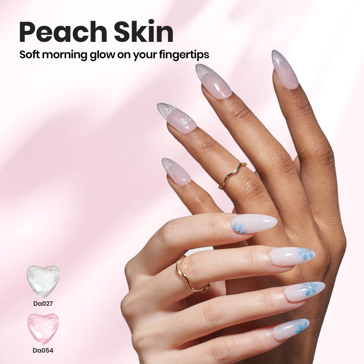 Beetles Builder Gel for Nails HEMA & TPO-FREE, 2 Colors Clear & Jelly Nude Building Gel with Nail Brush, Strengthening Building Instant Apex & Extension, for Beginner DIY UV Nail, Peach Skin