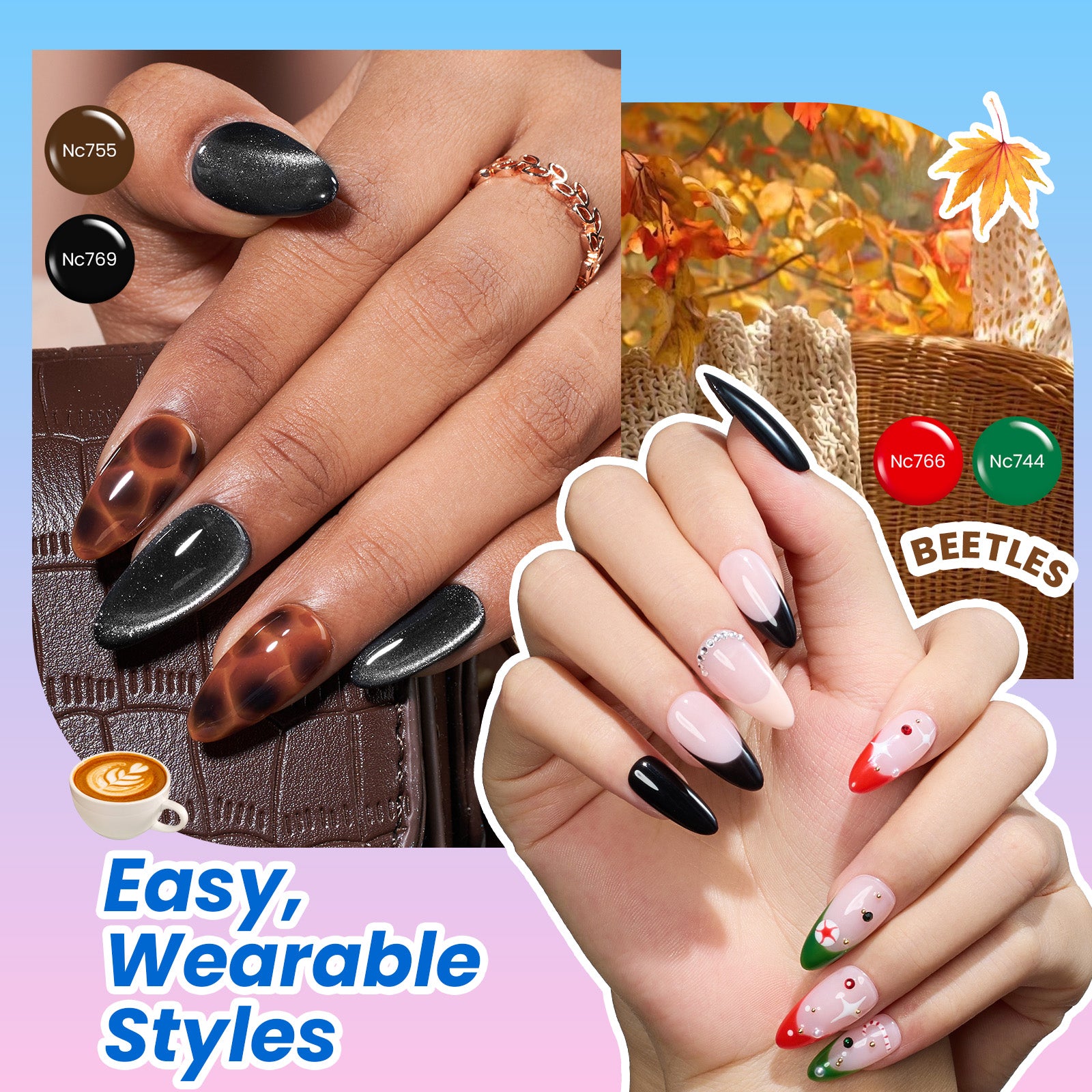 Beetles Gel Nail Starter Kit Studio Essentials TPO & HEMA Free 32 Colors 68 Pcs All-in-One Mani Kit
