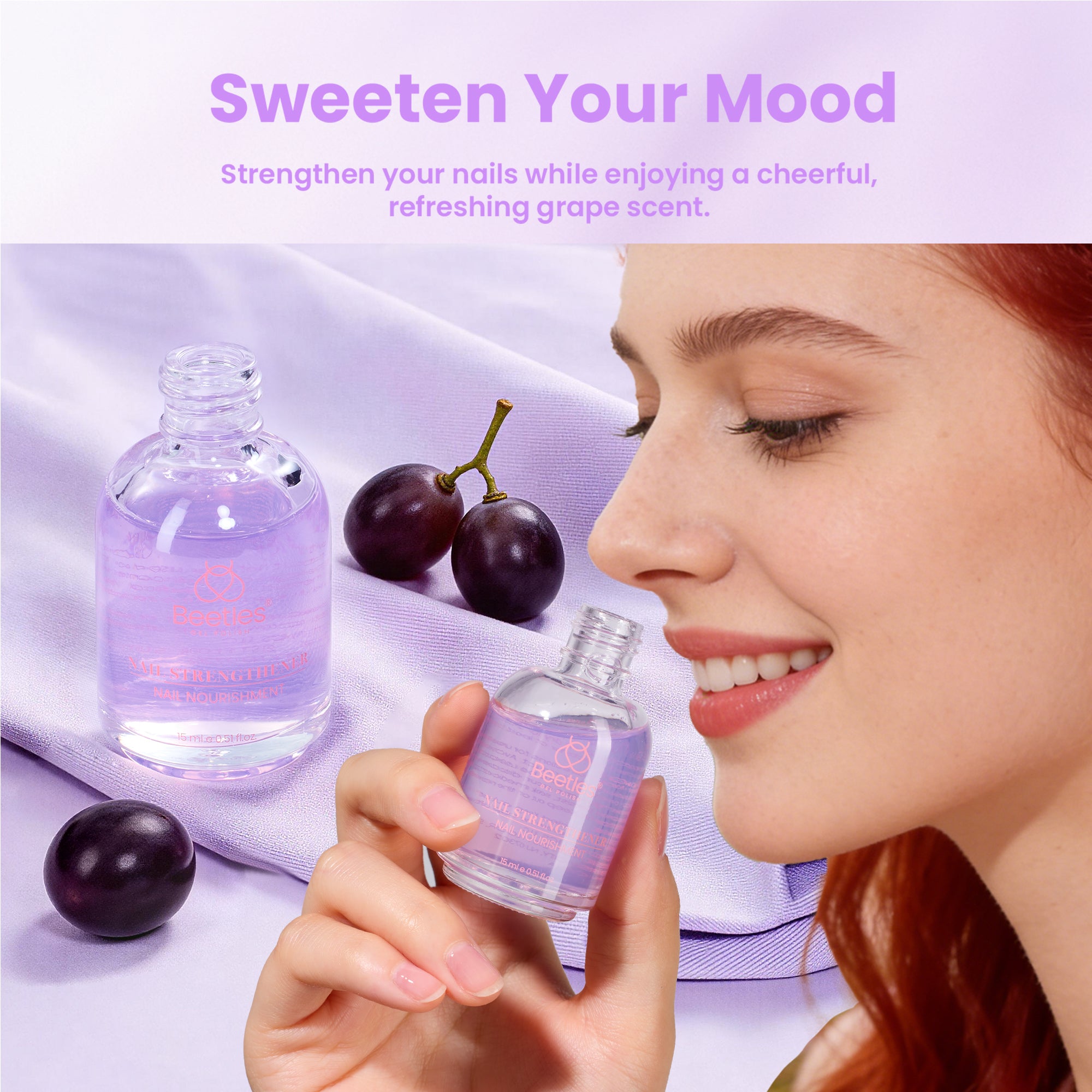 Beetles Stay Shining Grape Nail Strengthener 15ml
