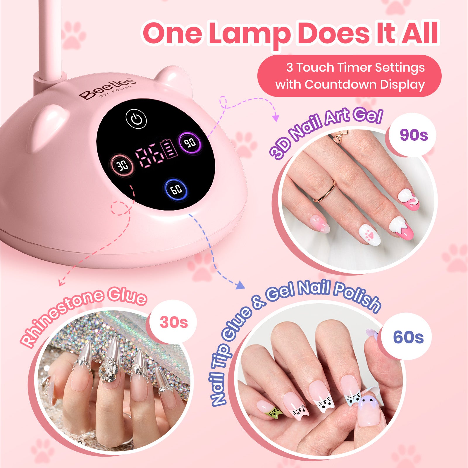 Beetles Stay Shining Meowgic StrawPurr Nail Lamp