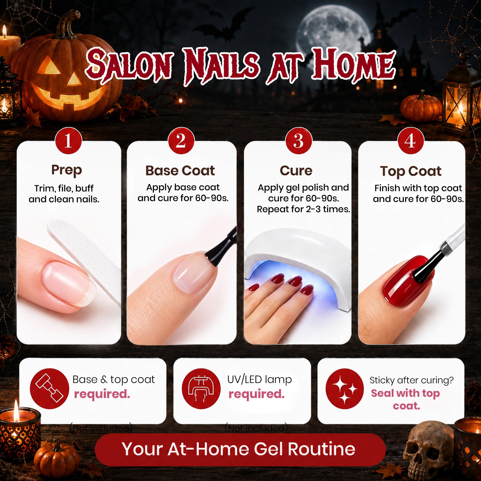 Beetles Ruby Cherry Gel Polish Halloween Nails HEMA FREE & TPO FREE 15ML 2026 Halloween Limited Edition