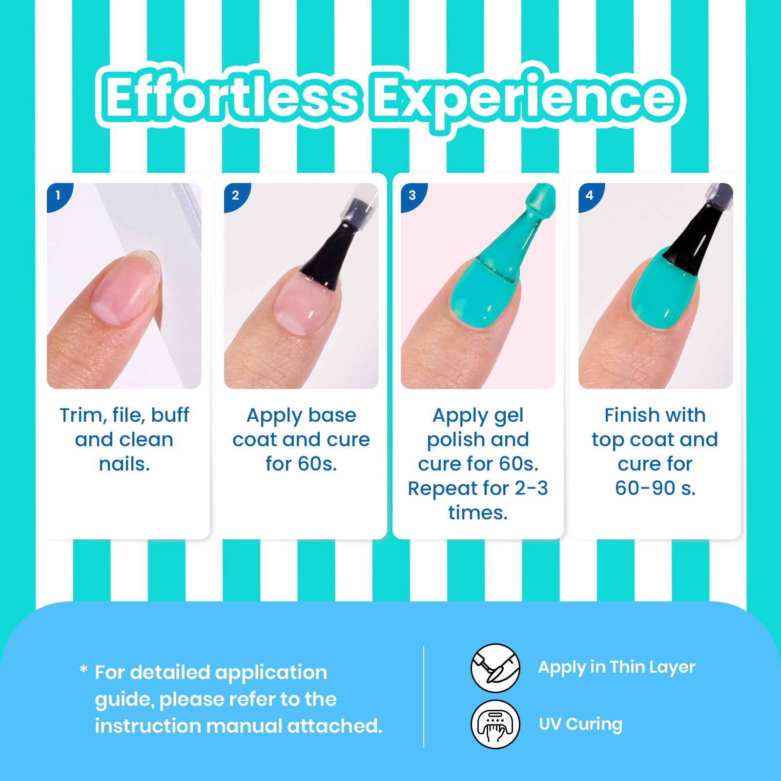 Beetles Summer Voyage - Ocean Shade Summer Nails Neon Blue 9ml