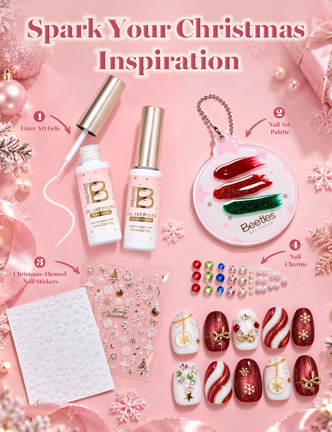 Beetles 2026 Advent Calendar Wishful Eve 12 Days Christmas Gift Box HEMA Free TPO Free Gel Polish Kit