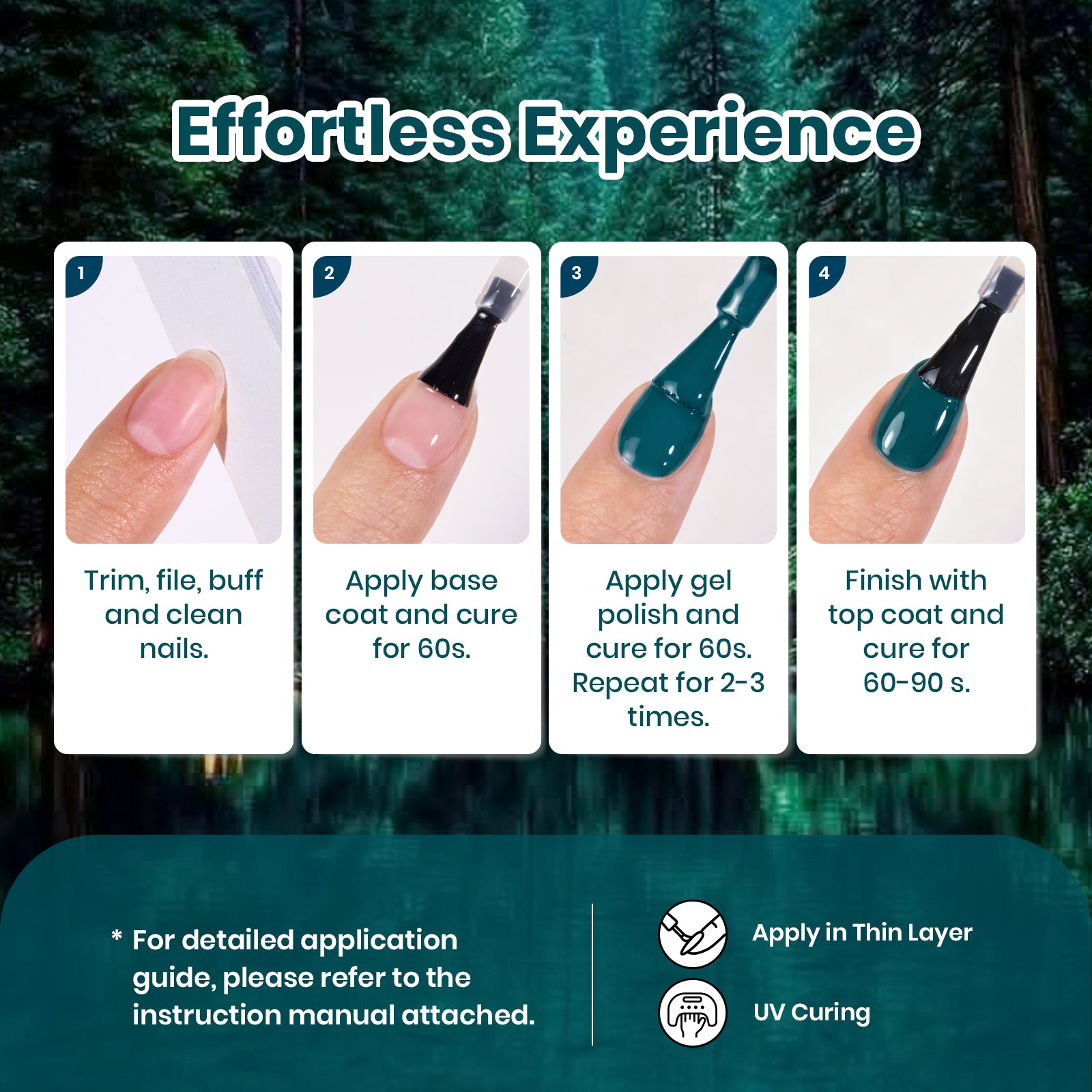 Beetles Fall Nails Season - Dark Teal Color Gel Polish Autumn Halloween Nails 9ML
