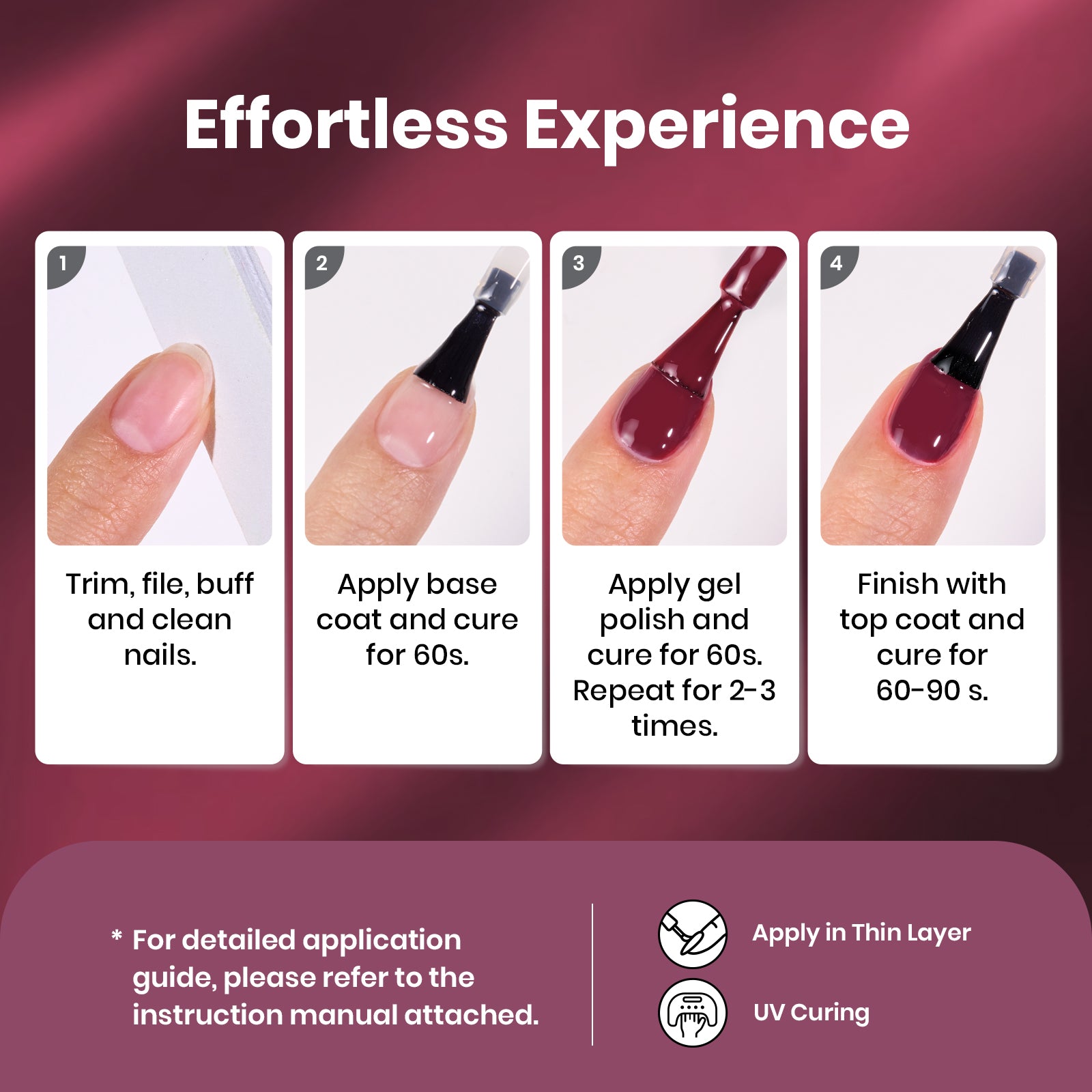 Beetles Stay Shining Muse Of Midnight HEMA Free TPO Free 6 Colors Gel Nail Polish Set 7.5ml