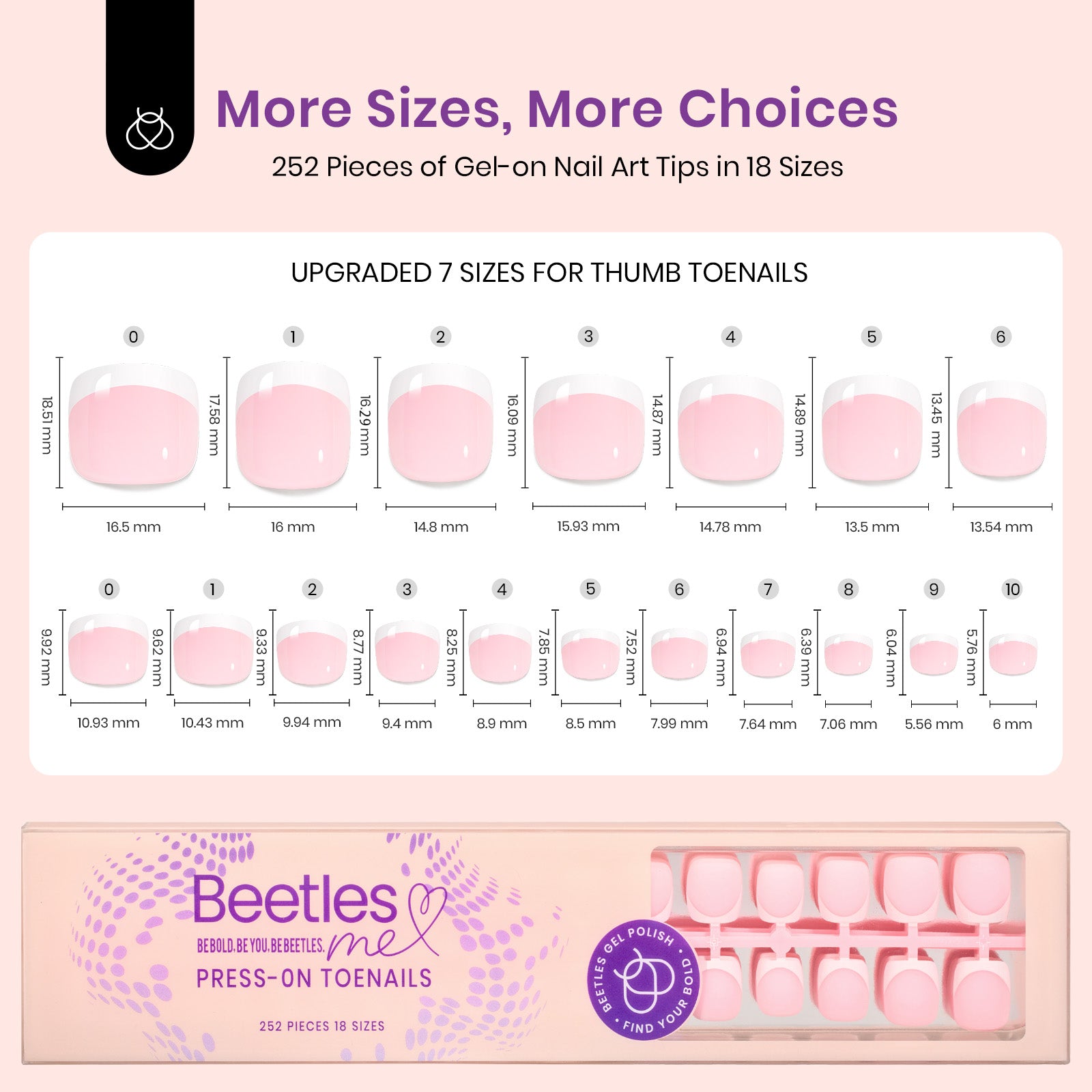 Beetles Stay Shining Ivory French Press On Nails