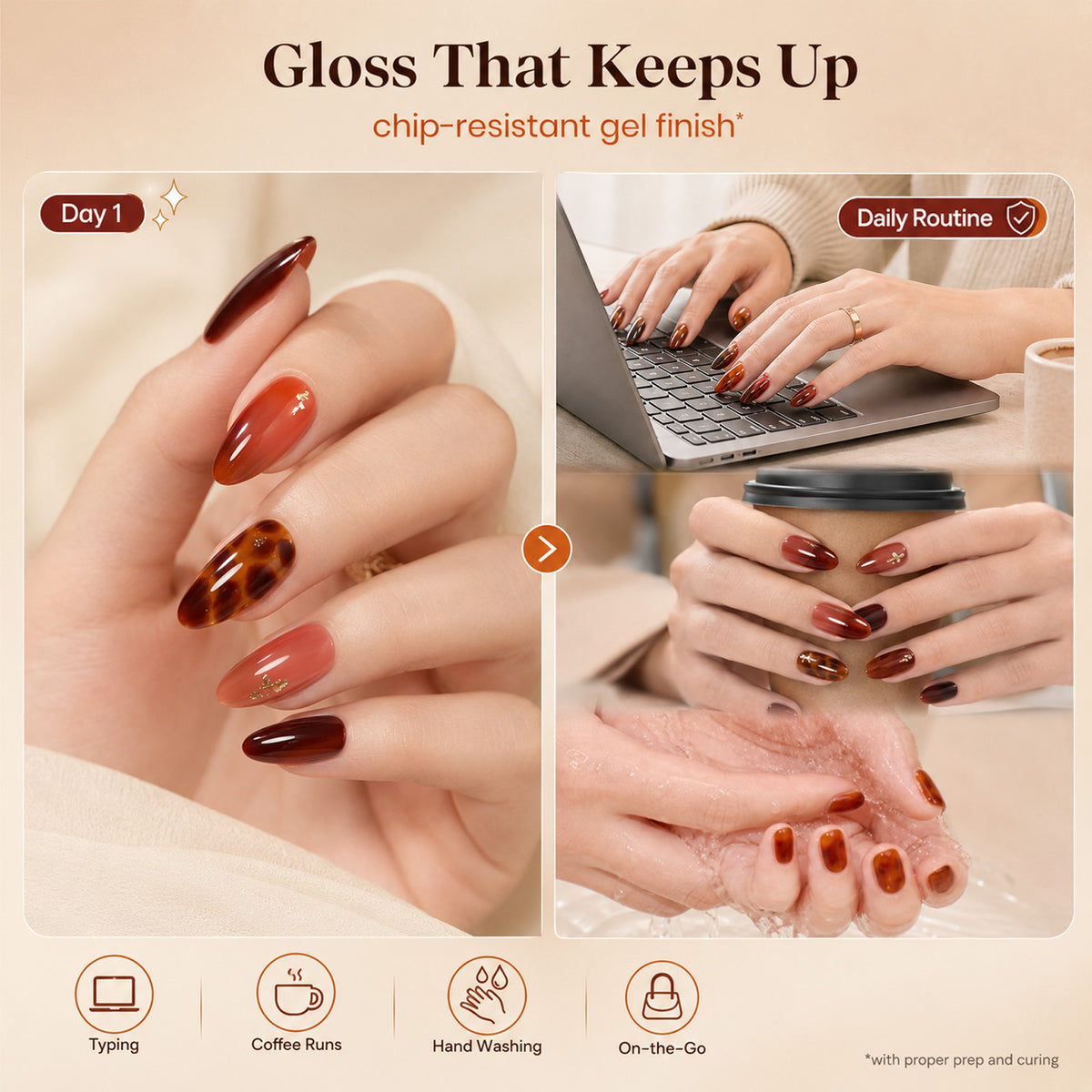 Beetles Tortoise Fall Jelly 6 Colors Gel Nail Polish Set Transparent Fall Colors Nails