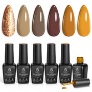 Caramel Swirl |  6 Colors Gel Polish Set