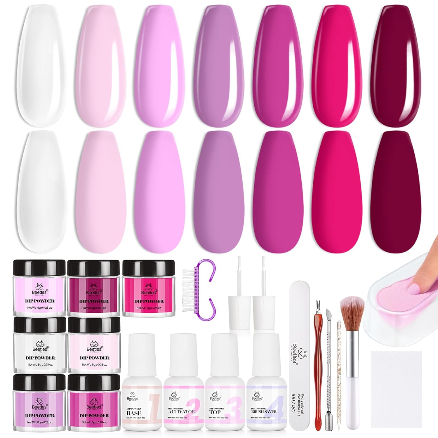 Love of Pink-Beetles 7 Colors Dip Powder Kit