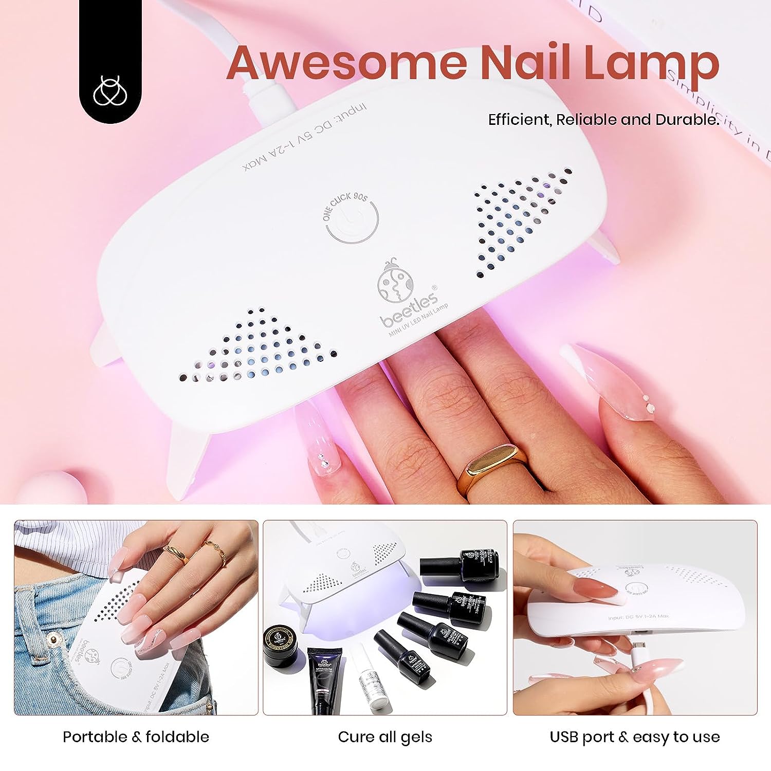 Gentle Treatment - 6 Colors Poly Nail Extension Gel 15g with Uv Light Starter Kit