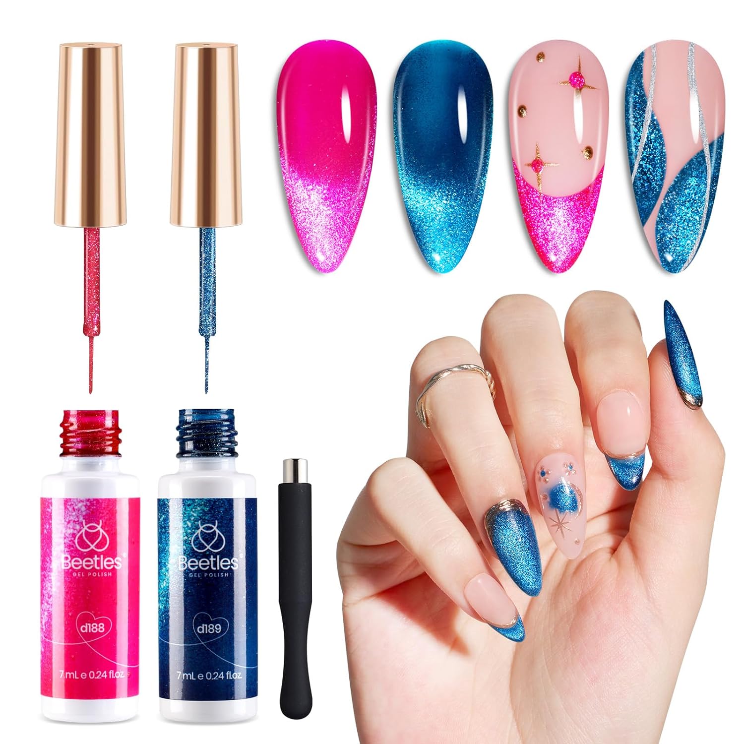 Velvet Nightscape - Nail Art Gel Liner Set