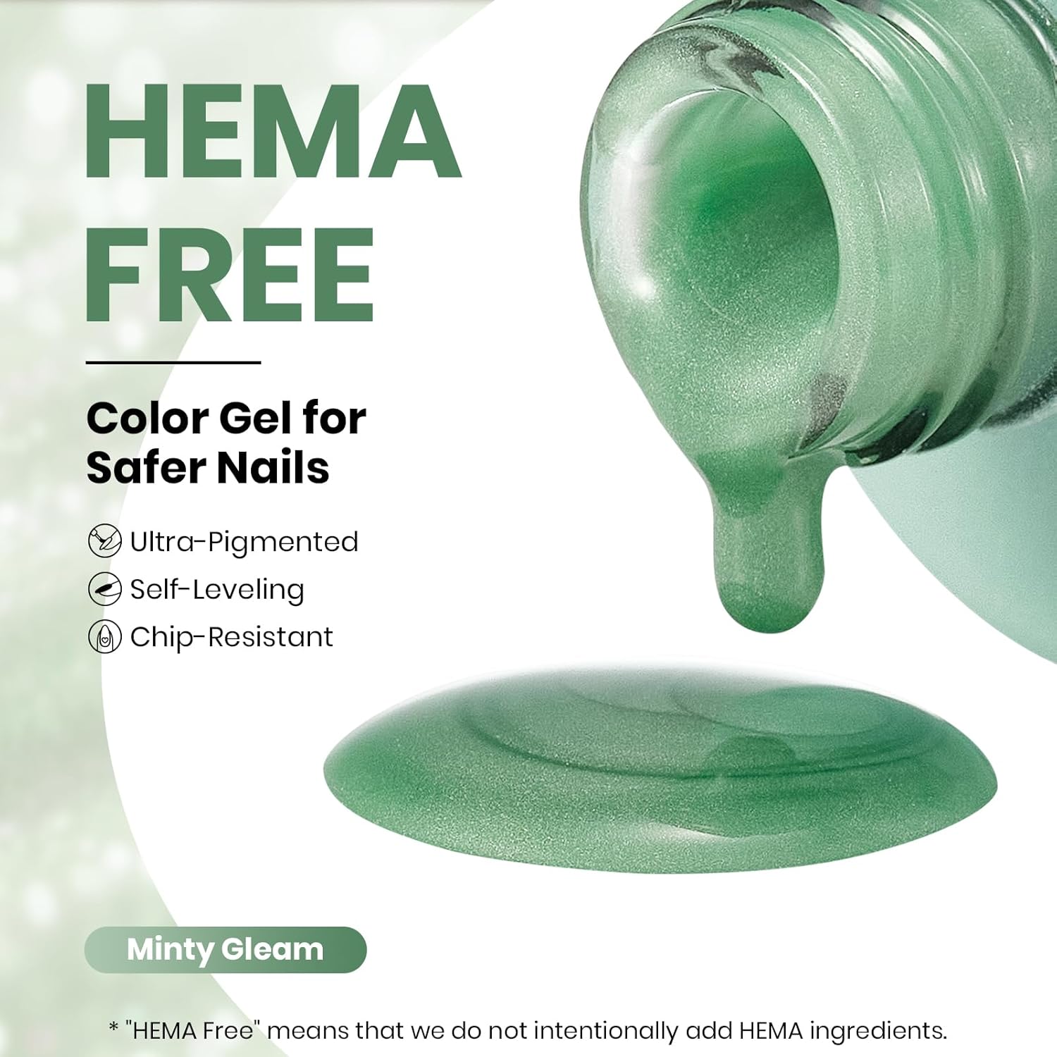 Beetles Minty Gleam Green Cat Eye Gel Nail Polish - 15ML Full Size Glass Green Glitter Cat Eye Gel Polish Magnetic Shimmer Effect Soak Off UV Nail Art Design Salon DIY Manicure Gift for Women