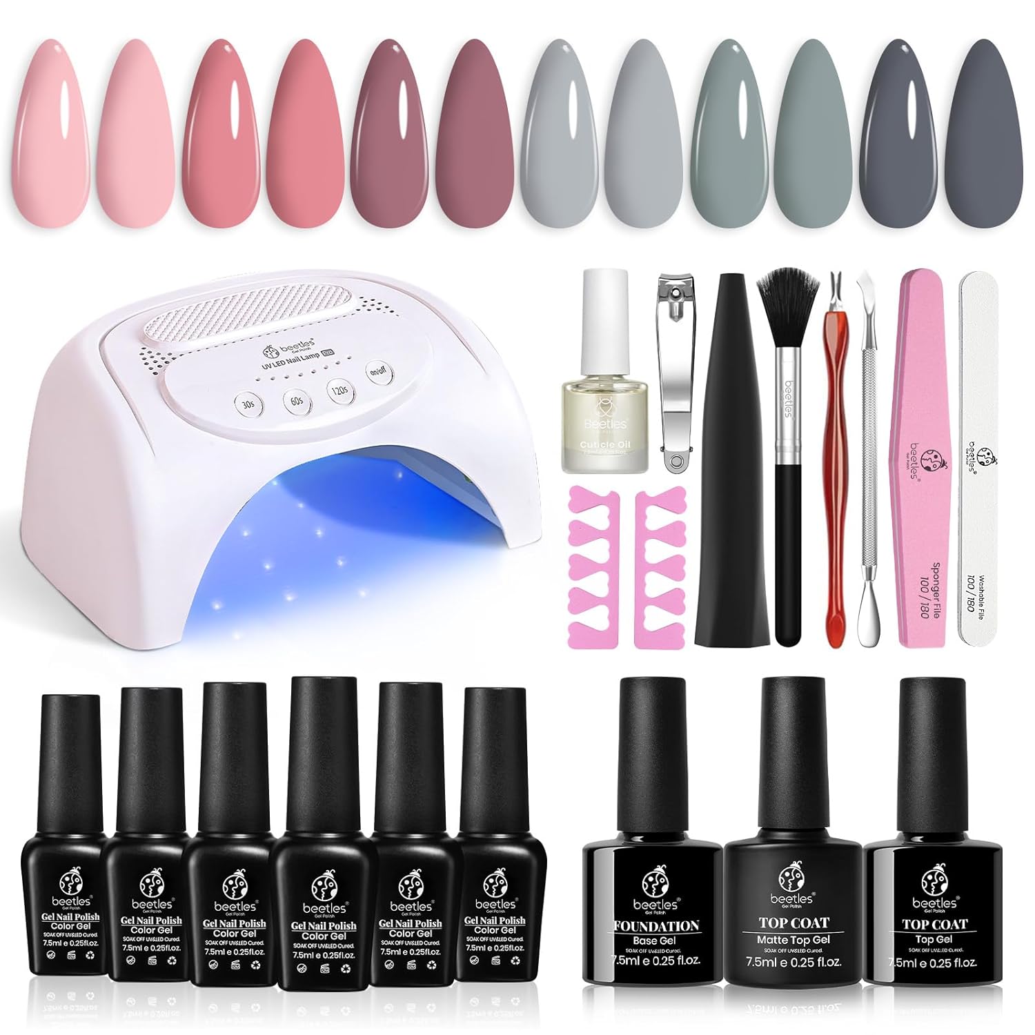 Elegant Lady Starter Kit: Nail Art Gels, Tools & Care Essentials