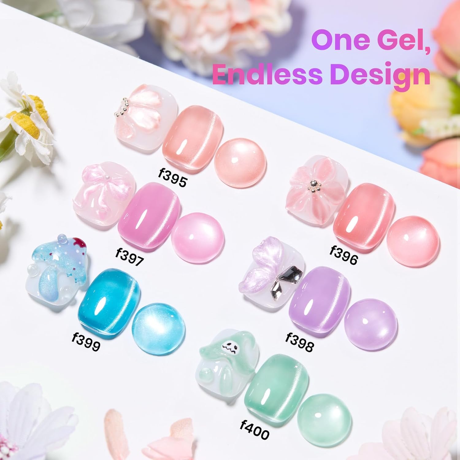 Fairy Garden- Spring Nails 6 Colors Cat Eye Gel Nail Polish Set