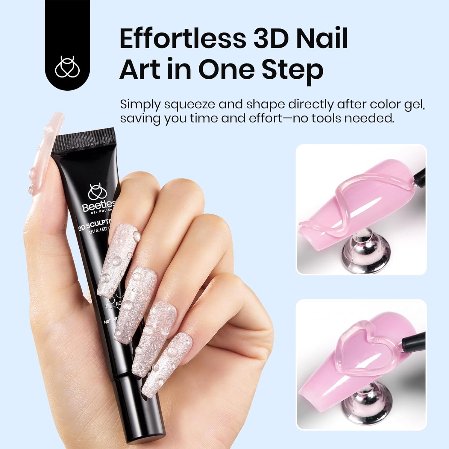 15g 3-in-1 Clear 3D Sculpting Gel And 31pcs Nail Art Brush Set