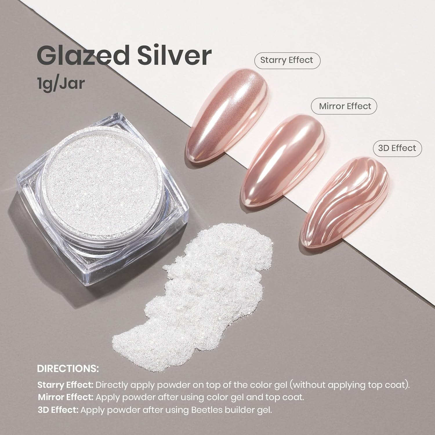 White Pearl  - Chrome Nail Powder