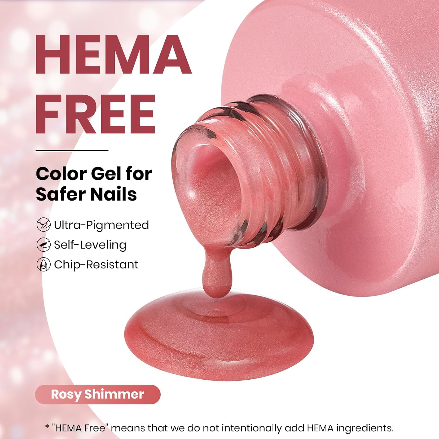 Beetles Rosy Shimmer Pink Cat Eye Gel Nail Polish - 15ML Glass Pink Glitter Cat Eye Gel Polish Magnetic Shimmer Effect Soak Off UV Summer Nails Nail Art Design