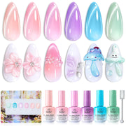Fairy Garden- Spring Nails 6 Colors Cat Eye Gel Nail Polish Set