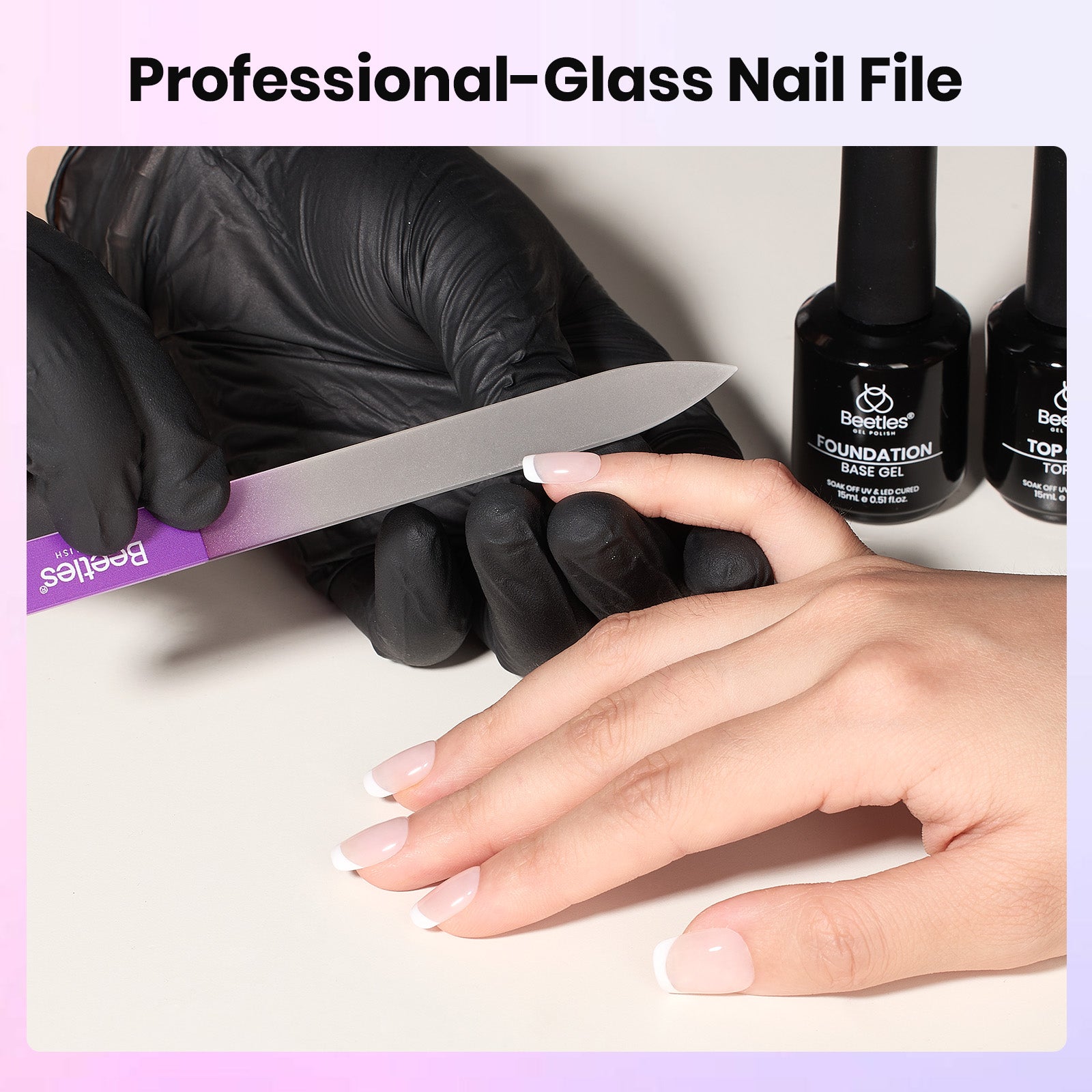 Beetles Stay Shining Shine & Shape Trio Glass Nail File
