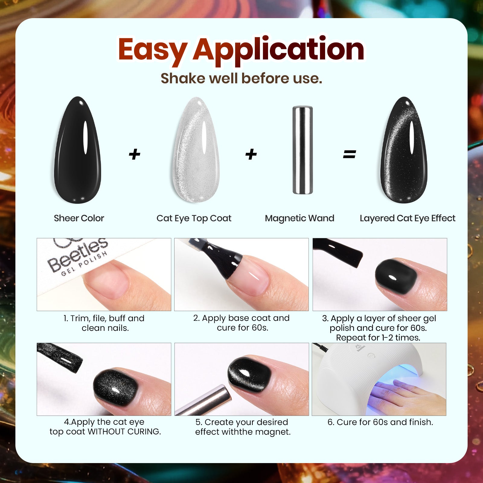 Beetles Leisure Fall 20 Colors Jelly Gel Polish Set 7.5ml HEMA-Free TPO-Free Fall Winter Nails