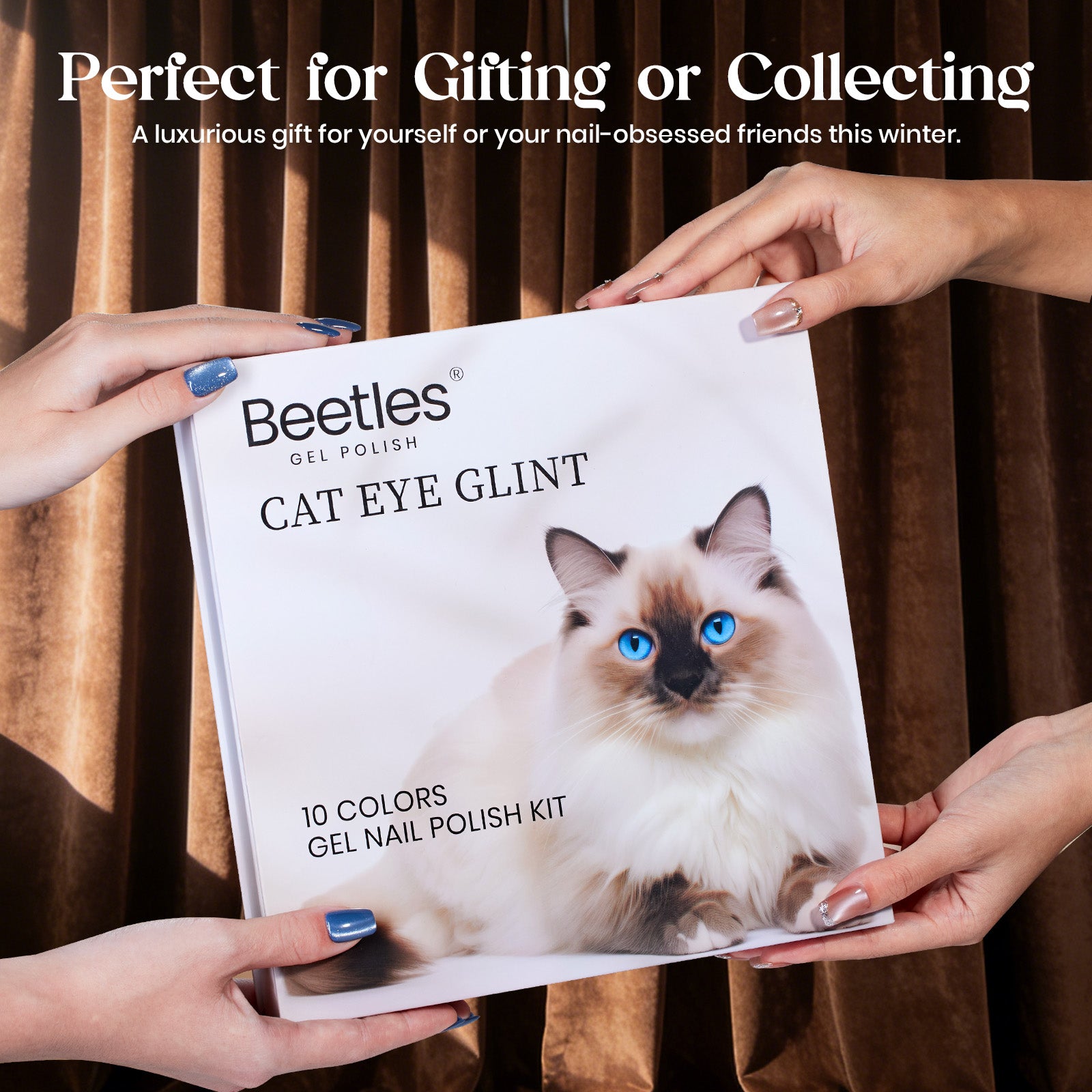 Beetles Cat Eye Glint Gel Nail Polish BOX - 15ML 10 Colors Magnetic Gel Polish Kit