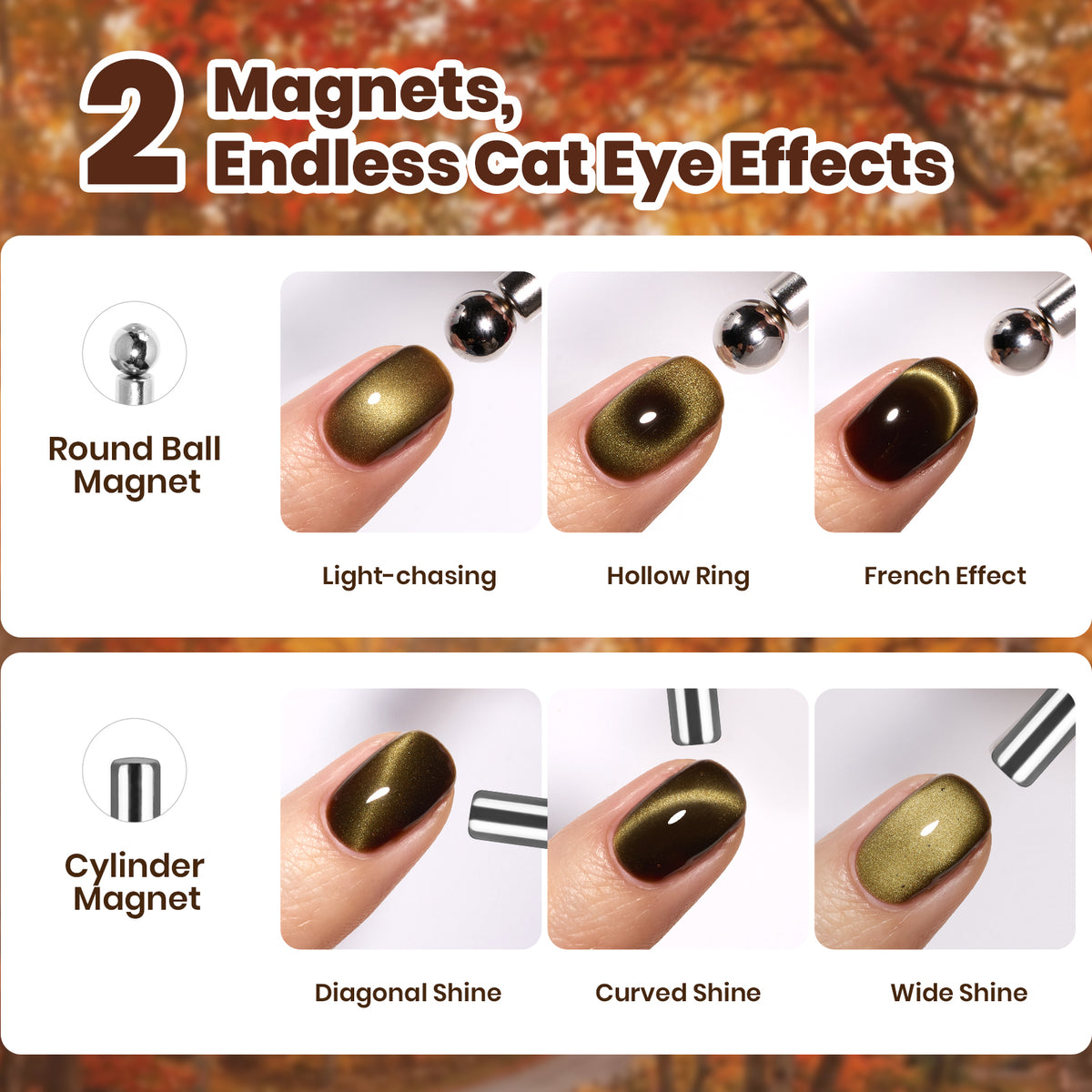 Beetles Pastoral Whisper 20 Colors Cat Eye Gel Magnetic Fall Gel Polish Kit Halloween Nails