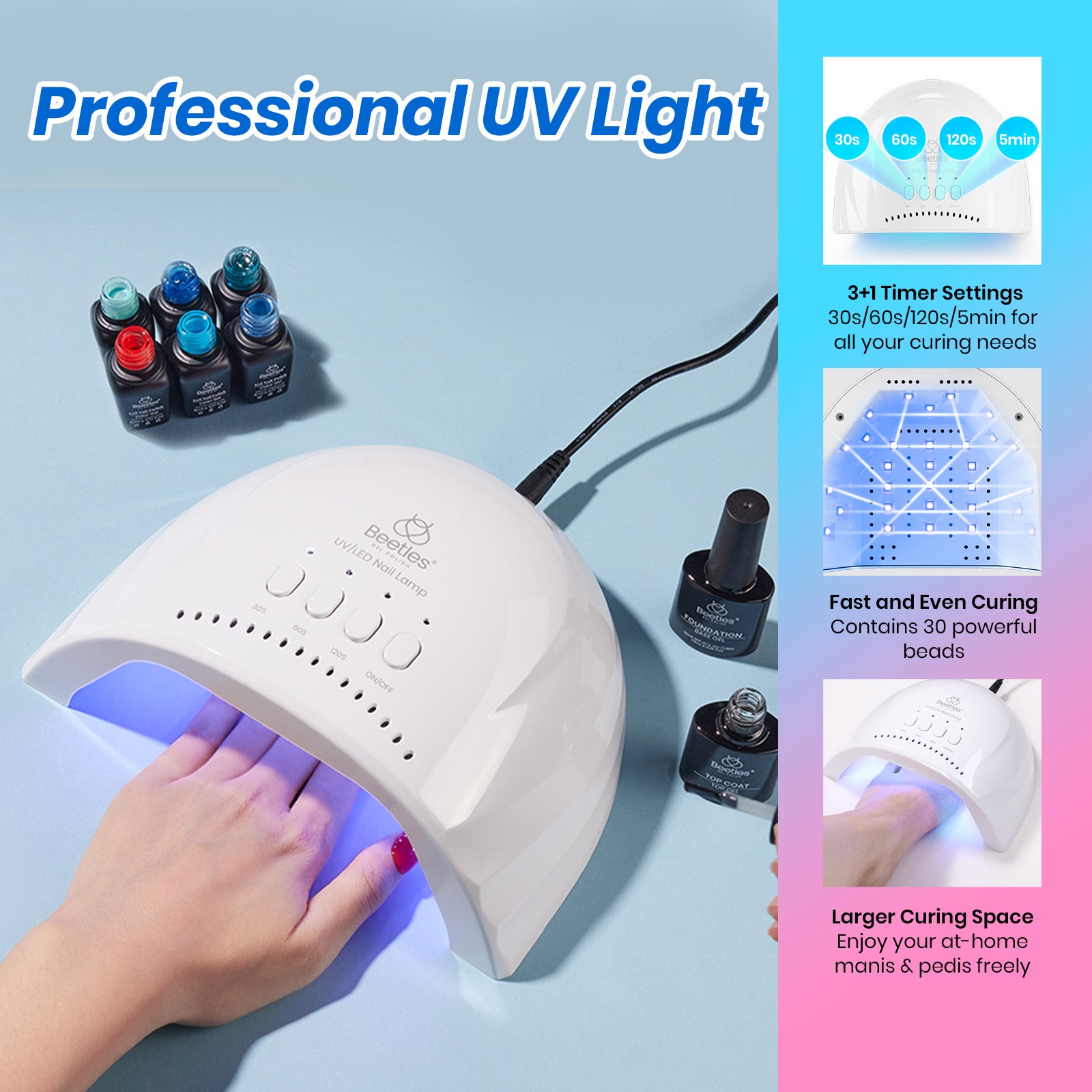 Beetles Gel Nail Starter Kit Creative Flow 35 Colors HEMA Free