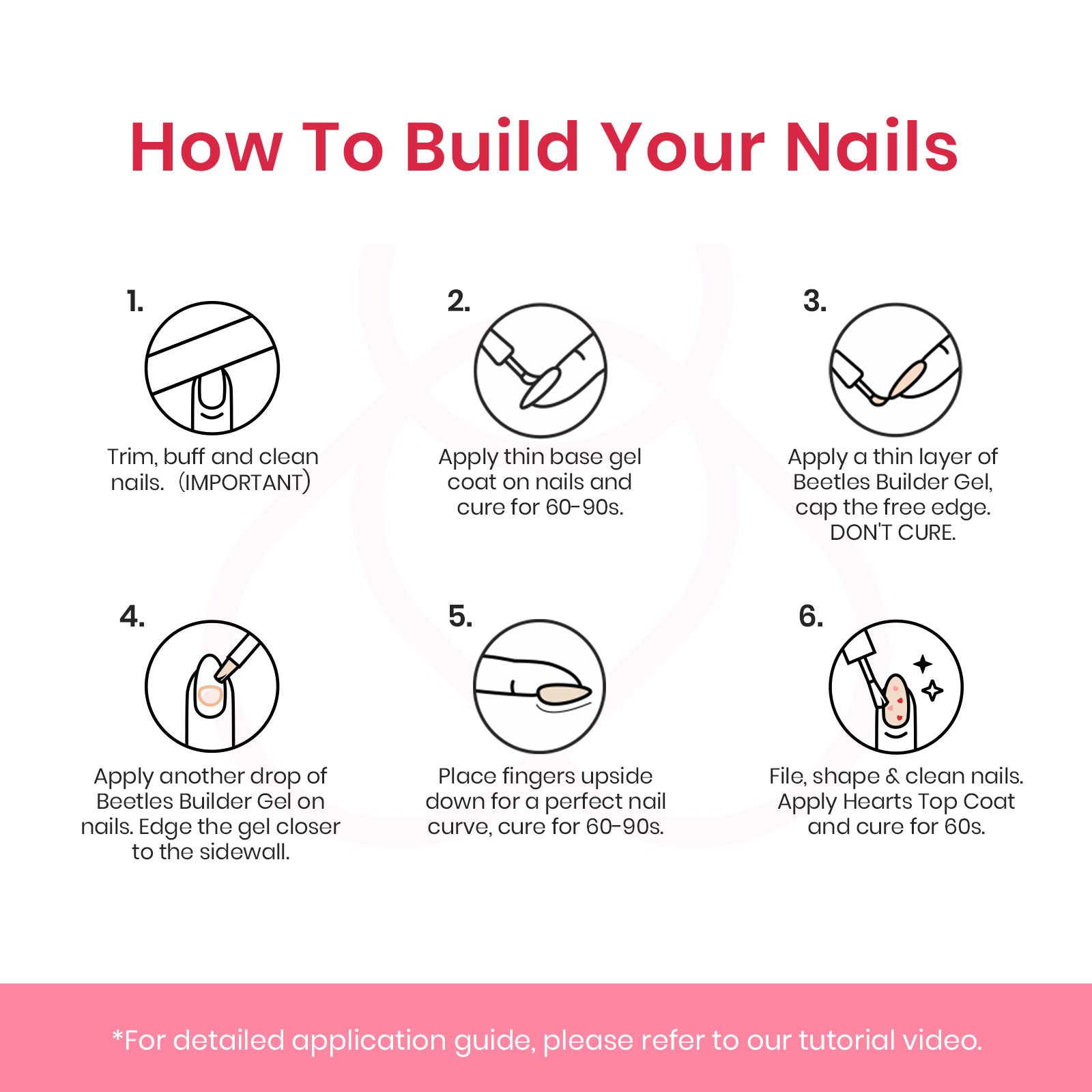 Beetles Builder Gel 5 Colors Nude Shimmer Glitter 7-in-1 Hema Free Strengther Gel with Heart Top Coat for Nail Apex Building Soak Off LED Lamp Nail Extension DIY Salon Gifts for Women