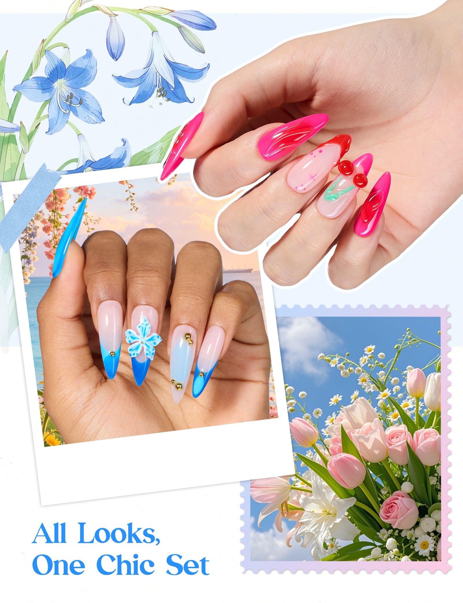 Summer Garden | 30 Trending Summer Colors HEMA Free With Top And Base Coat 10ml