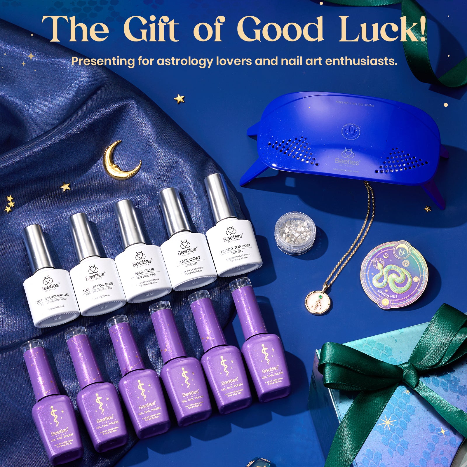 Beetles Gel Polish Ophiuchus Sign Gel Nail Polish Kit - 6 Colors Zodiac Inspired Nail Art Set