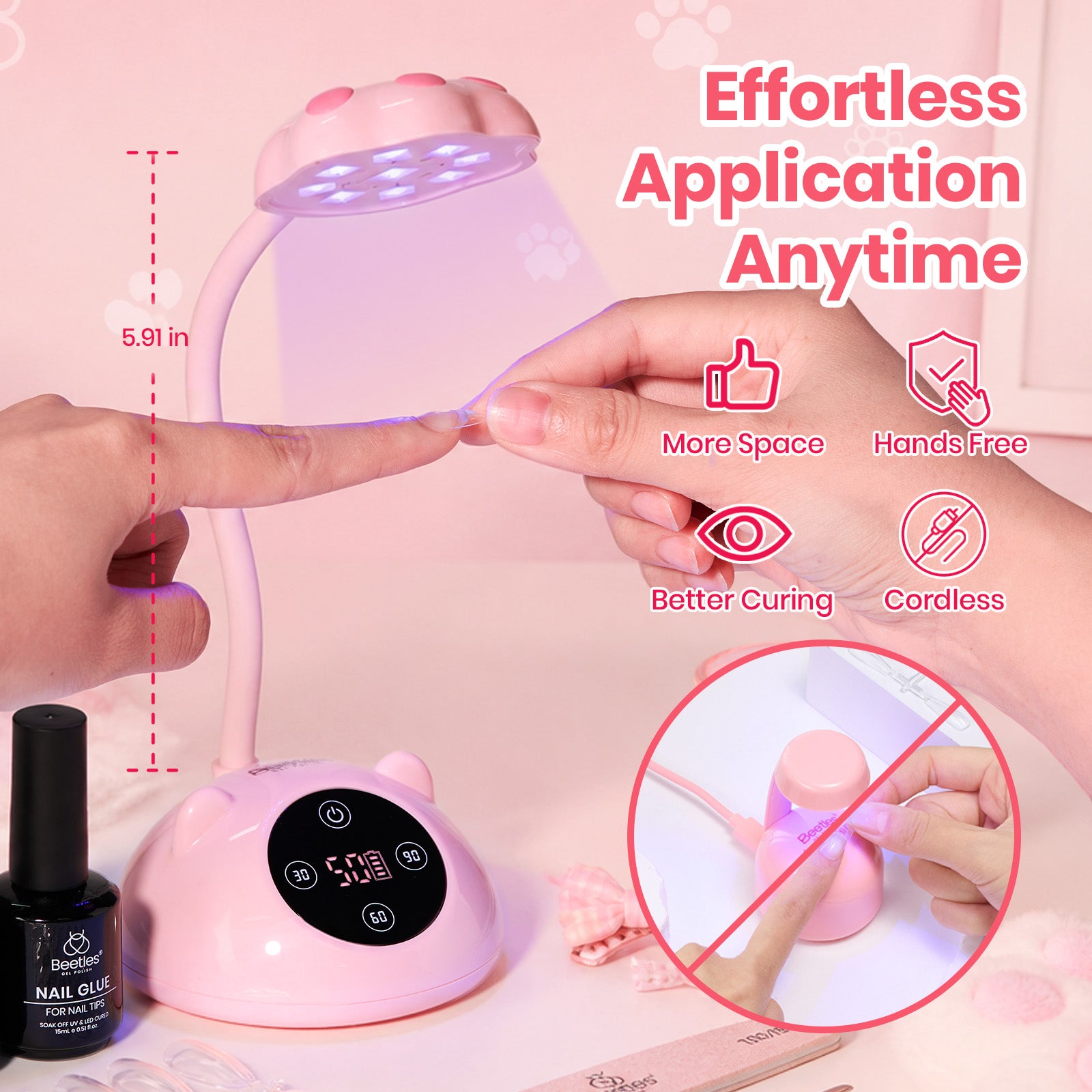 Beetles Stay Shining Meowgic StrawPurr Nail Lamp