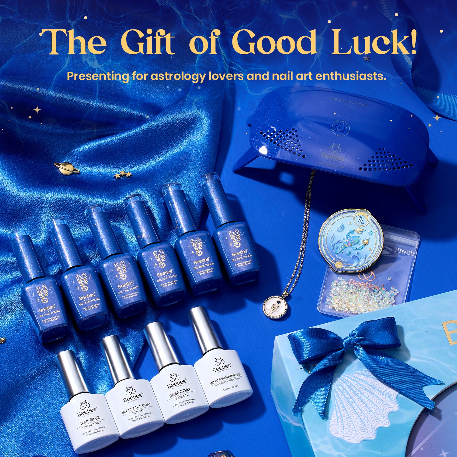 Beetles Lucky Box Scorpio Sign Gel Nail Polish Kit - 6 Colors Zodiac Inspired Nail Art Set