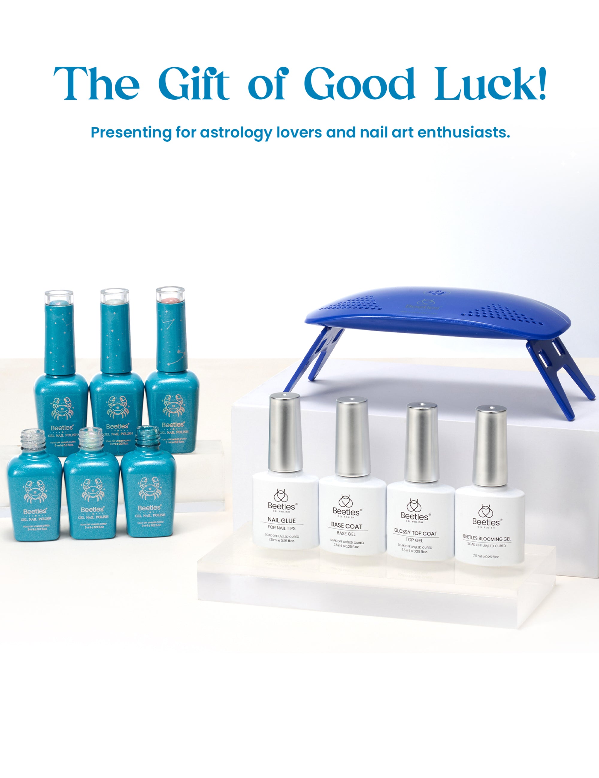 Beetles Lucky Box Cancer Zodiac Sign Gel Nail Polish Kit - Summer