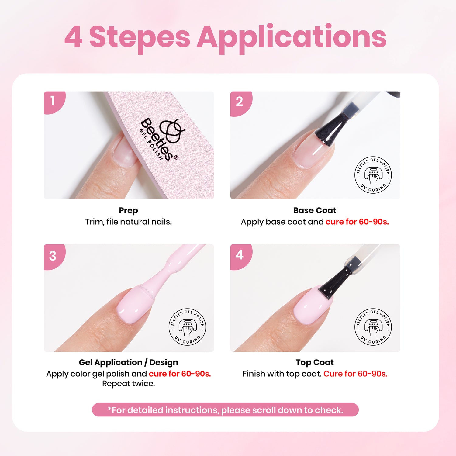 Beetles Stay Shining Sakura Snow Gel Nail Kit