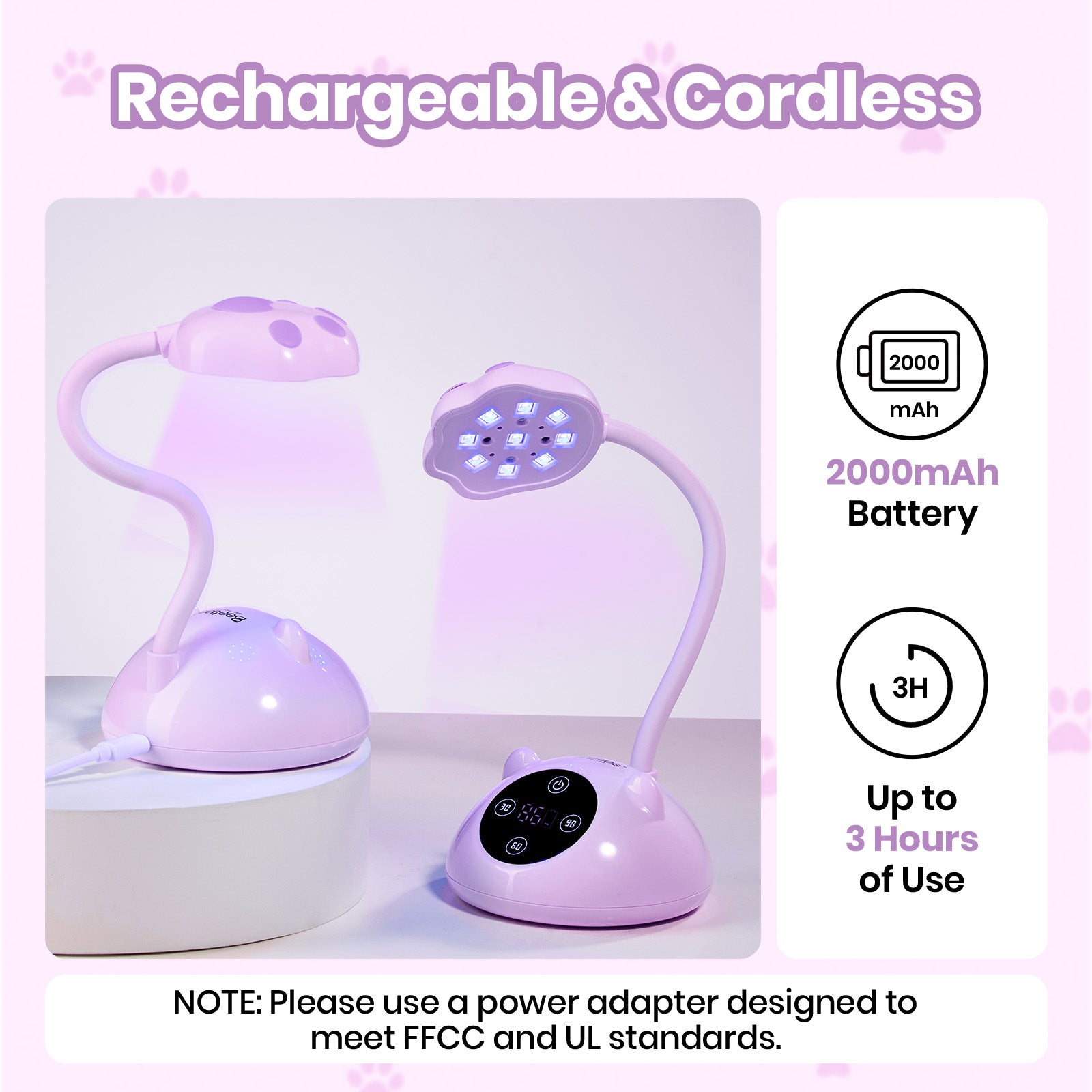 Beetles Stay Shining Meowgic GrapePurr Nail Lamp