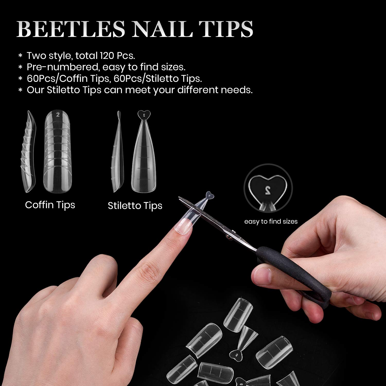 Press On Nail Tips Coffin Fake Nail Set - 120Pcs #030