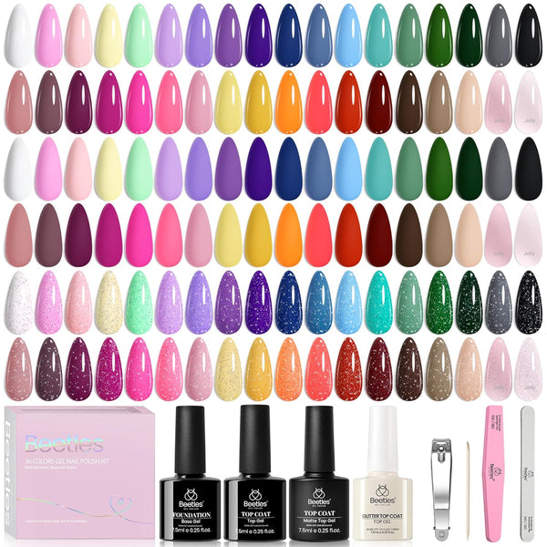 Vivid Seasons- Valentines Nails 36 Colors Gel Nail Polish Gift Set
