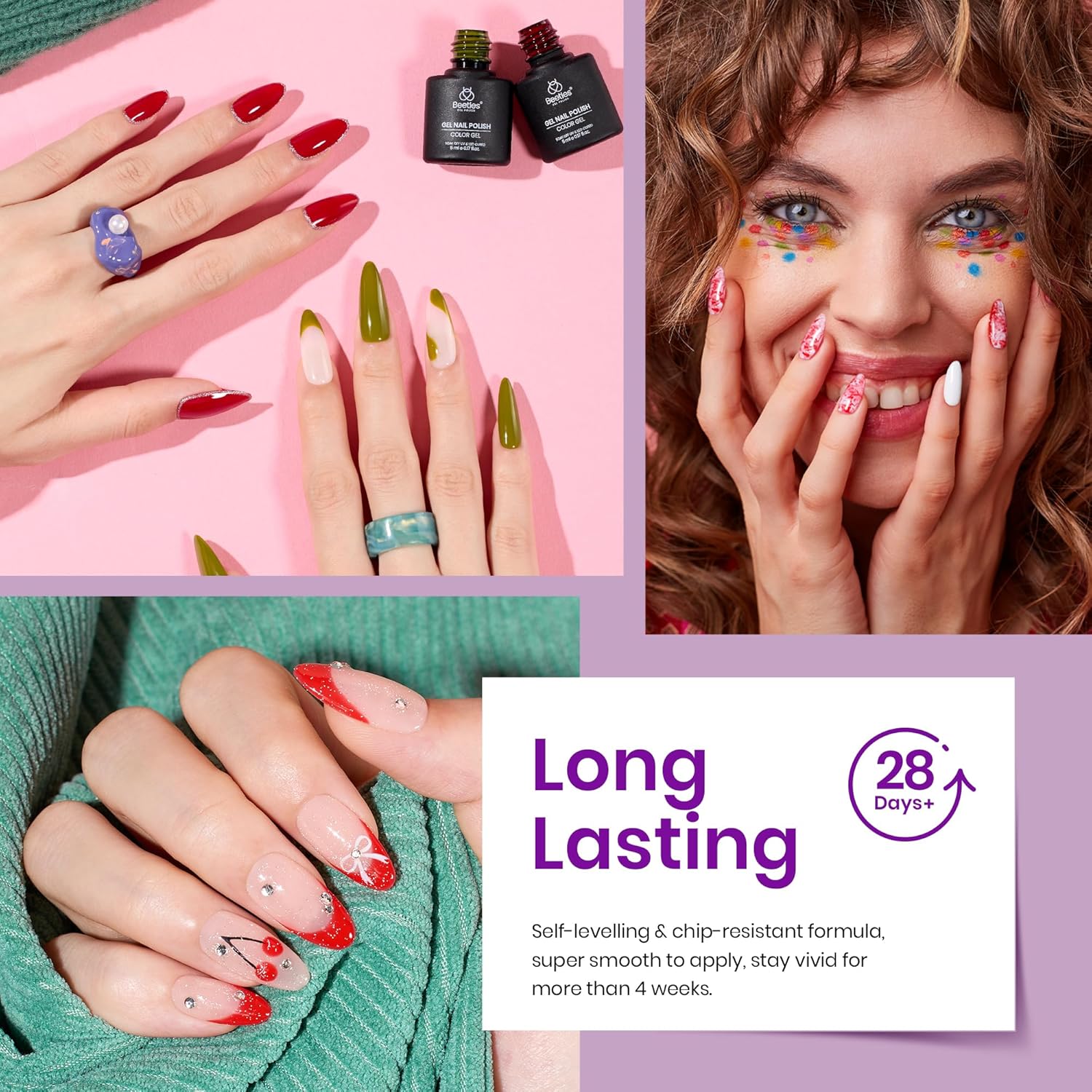 Versetile Color Palette - 36 Gel Colors Set with Top and Base Coat