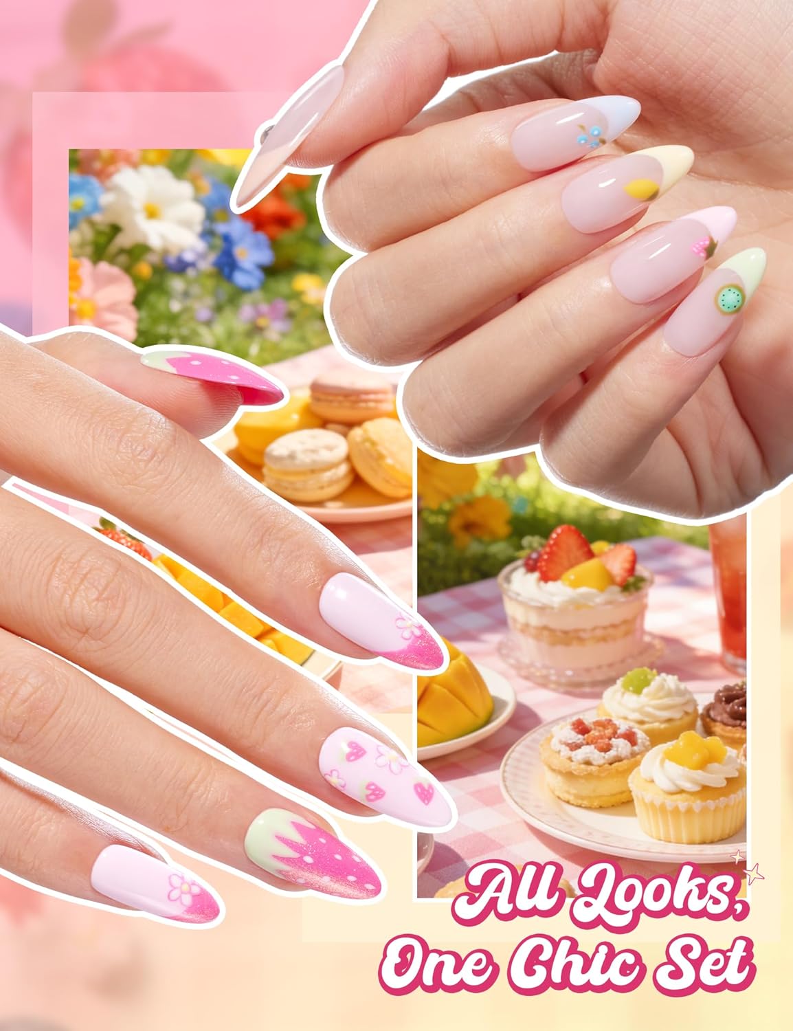 Dessert Feast | 30 HEMA Free Colors with Top and Base Coat, 10ml Each Spring Nails