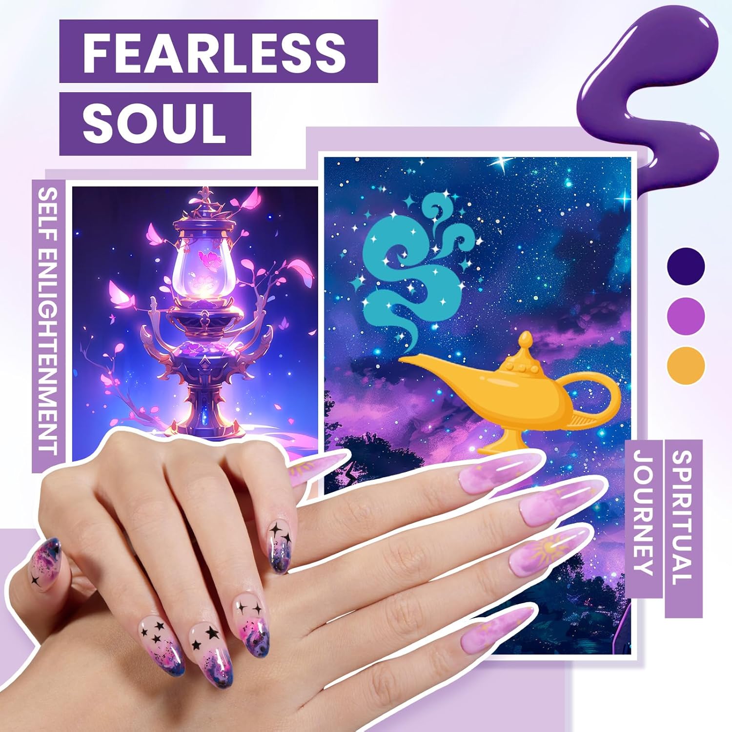 Fairytale Town: Total 68pcs 35 Gel Nail All in one Starter Kit