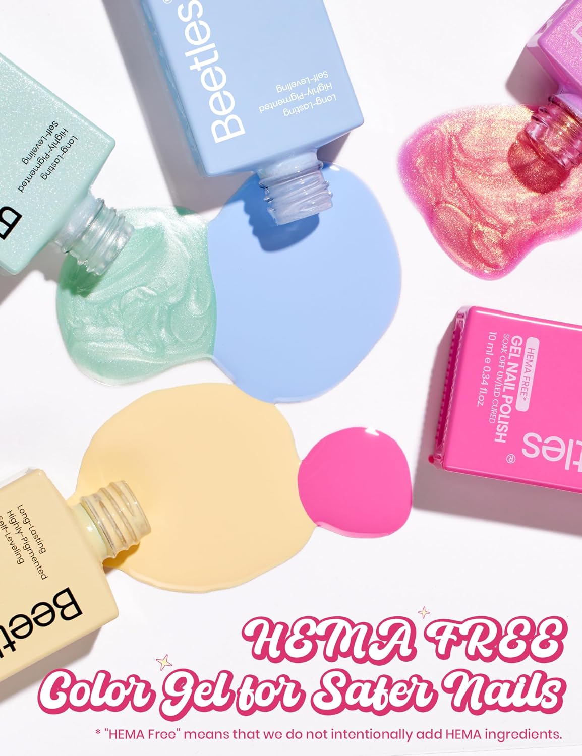 Dessert Feast | 30 HEMA Free Colors with Top and Base Coat, 10ml Each Spring Nails