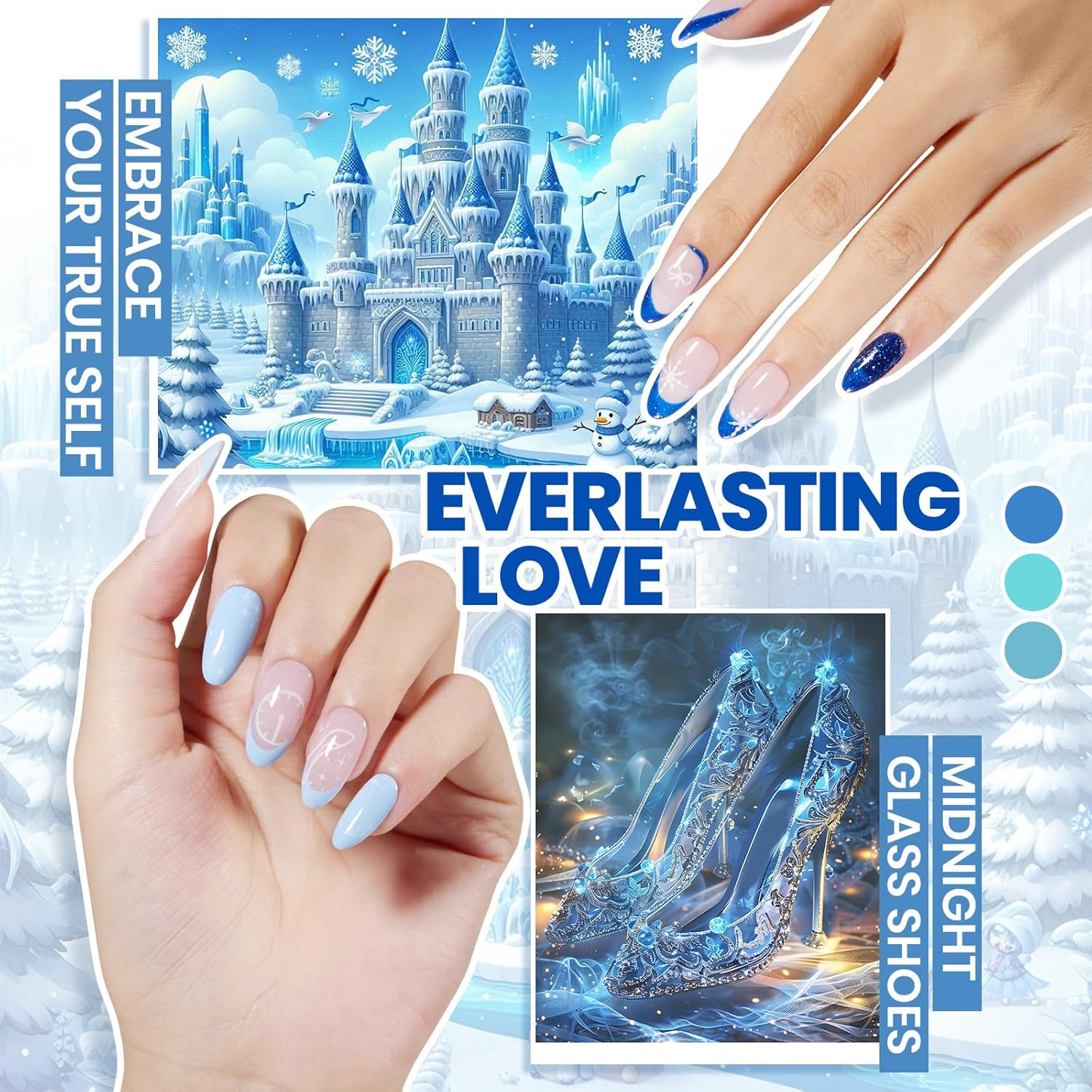 Fairytale Town: Total 68pcs 35 Gel Nail All in one Starter Kit