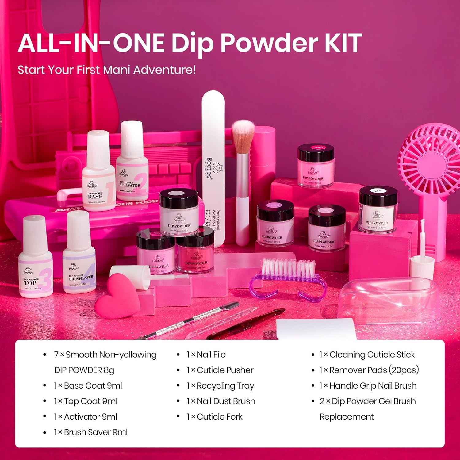 Love of Pink-Beetles 7 Colors Dip Powder Kit