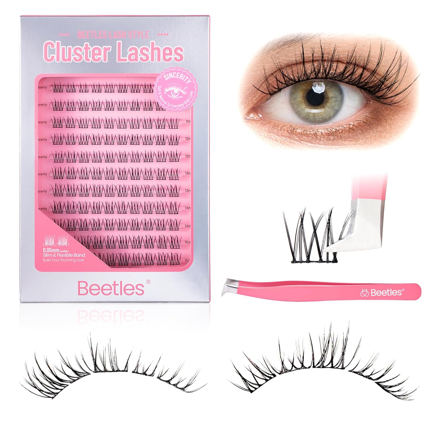 False Eyelash Clusters Kit| Individual Lashes 140pcs 9-16mm