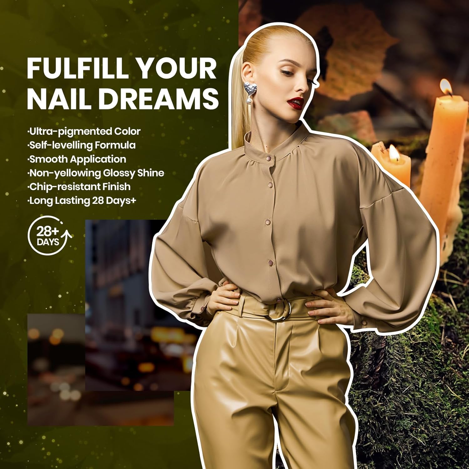 Urban Whispers - 20 Gel Colors Set with Top and Base Coat (5ml