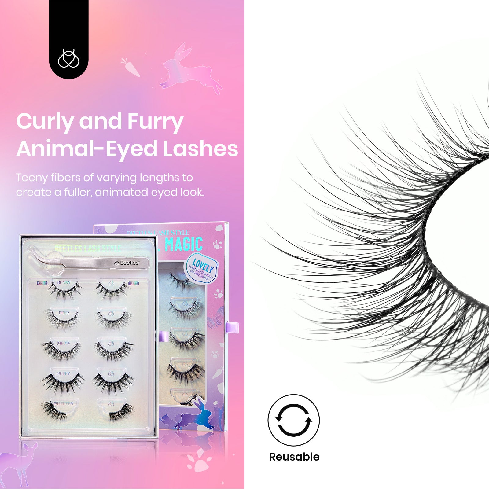 False Eyelash Clusters Kit| Animal Magic 5 Pairs