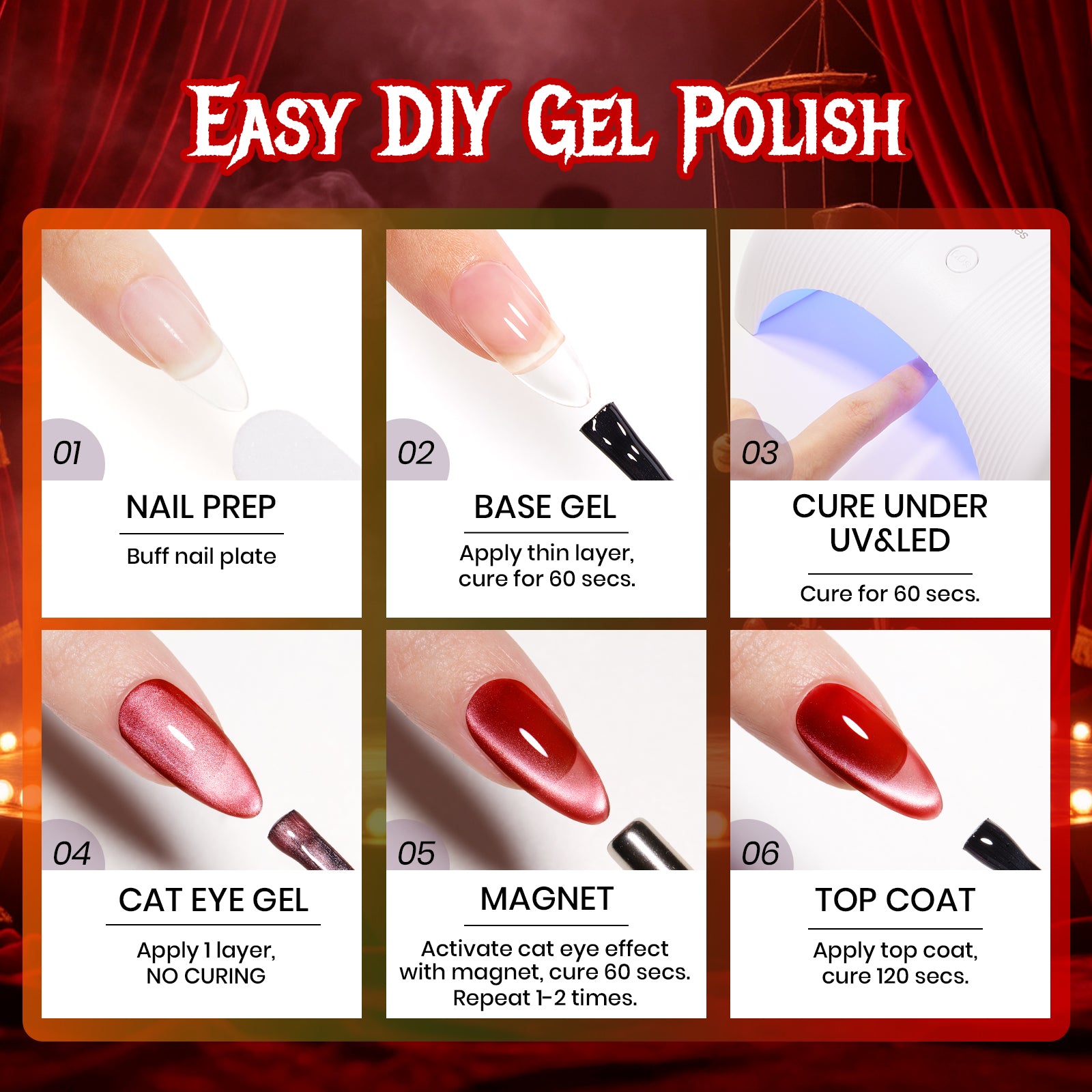 Ghostly Circus - Beetles Halloween  8 Colors Gel Nail Polish Set 2026 Limited Edition Gift Box
